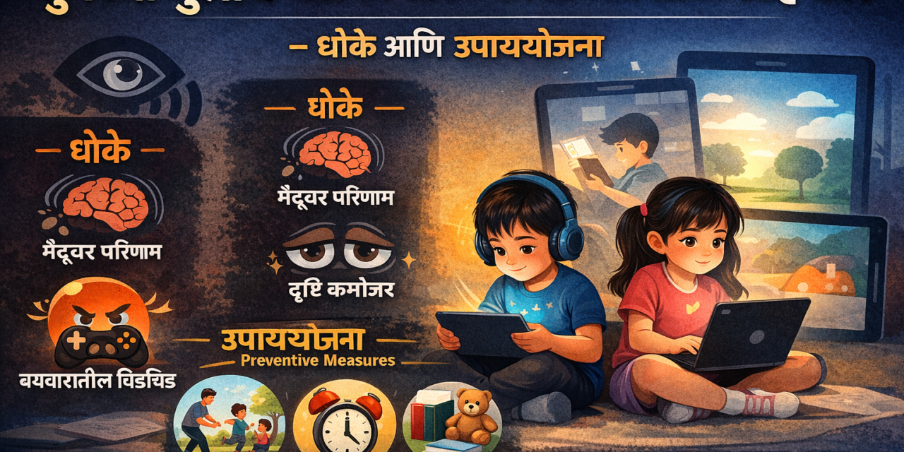 तुमच्या मुलांचे बालपण स्क्रीनच्या विळख्यात अडकले आहे का ? – धोके आणि उपाययोजना